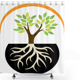 Personality  Tree Logo Shower Curtains