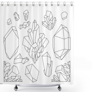 Personality  Graphic Pastel Crystals Shower Curtains