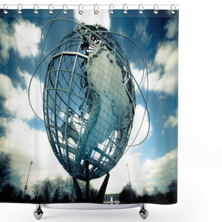 Personality  Earth Unisphere Monument Shower Curtains