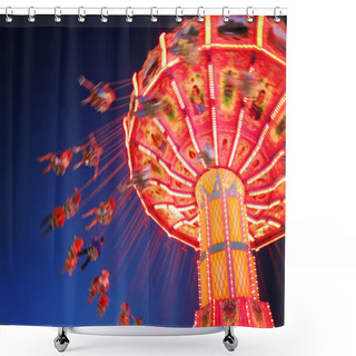 Personality  Ferris Wheel In Luna Park Shower Curtains