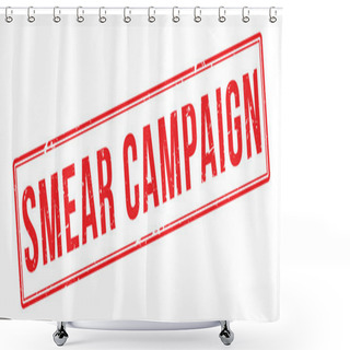 Personality  Smear Campaign Red Rubber Stamp On White Shower Curtains