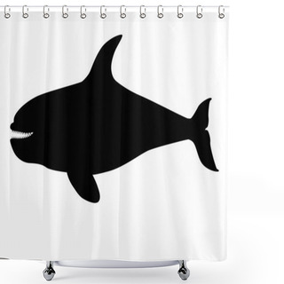 Personality  Orca Silhouette Shower Curtains