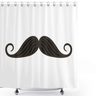 Personality  Mustache Chef Isolated Icon Shower Curtains