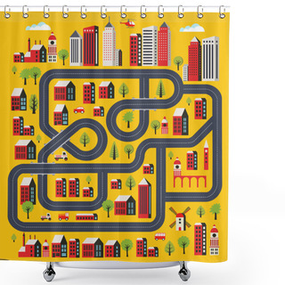 Personality  Roads And Transport Shower Curtains
