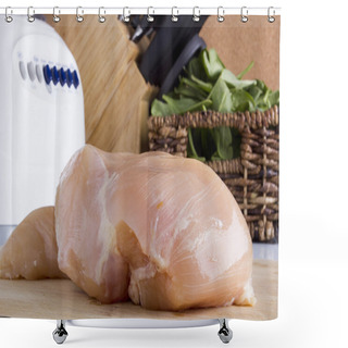 Personality  Raw Chicken White Meat Shower Curtains