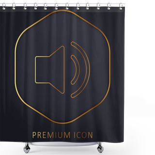 Personality  Audio Golden Line Premium Logo Or Icon Shower Curtains