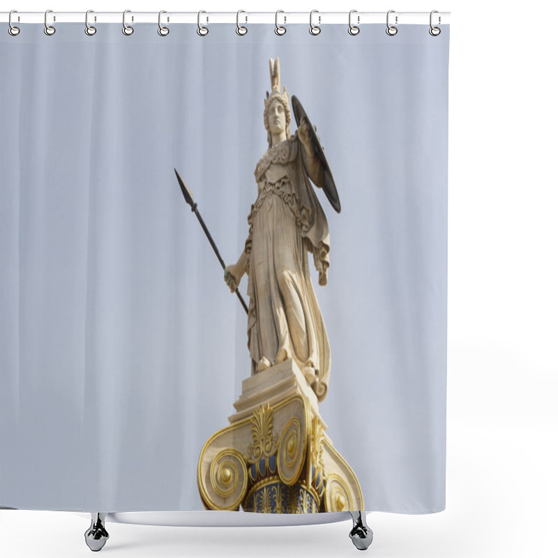Personality  Athena Statue From The Academy Of Athens ,Greece Shower Curtains