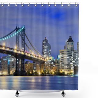 Personality  Manhattan Bridge Bridge Shower Curtains