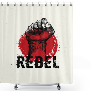 Personality  Rebel Strike Hand Shower Curtains