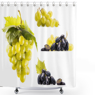 Personality  Collage With Ripe Grapes Shower Curtains