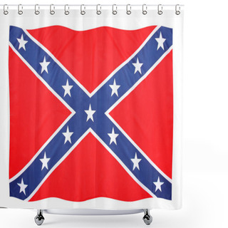 Personality  Confederate Battle Flag With St Andrews Cross Waving Shower Curtains