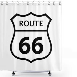 Personality  Vintage Sign For Route 66 Shower Curtains