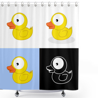 Personality  Several Ducklings Bath Shower Curtains