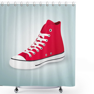 Personality  Vector Illustration Of A Gumshoes. Shower Curtains