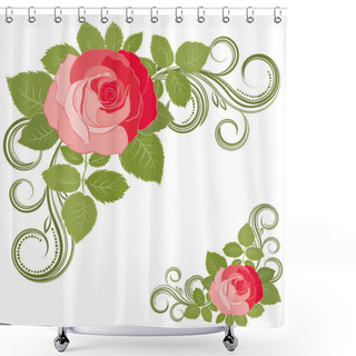Personality  Rose And Curls. Shower Curtains