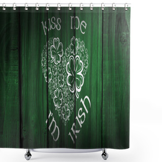 Personality  Composite Image Of Patricks Day Greeting Shower Curtains