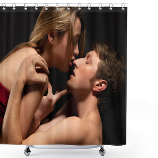 Personality  Sexy Young Couple Shower Curtains