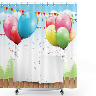 Personality  Colorful Birthday Background Shower Curtains