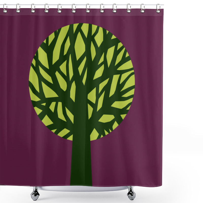 Personality  Beautiful Tree Card Shower Curtains
