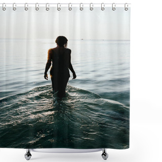Personality  Woman In Ocean Shower Curtains