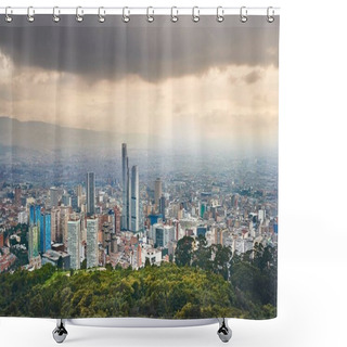 Personality  Bogota, Colombia Cloudy Day Shower Curtains
