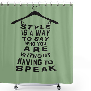 Personality  Woman Dress From Words. Shower Curtains