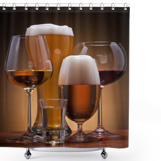 Personality  Alcoholic Drinks Shower Curtains