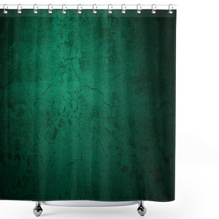 Personality  Grunge Background Of Dark Green Stone Wall Shower Curtains