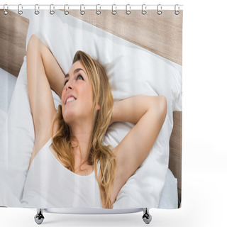 Personality  Young Woman Daydreaming Shower Curtains