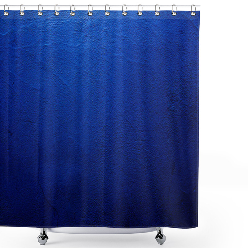 Personality  Blue colored abstract wall background with textures of different shades of blues shower curtains