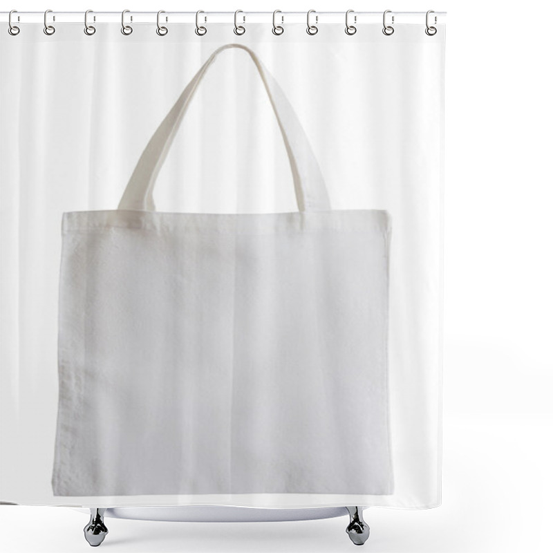 Personality  White Fabric Bag Isolated On White With Clipping Path Shower Curtains