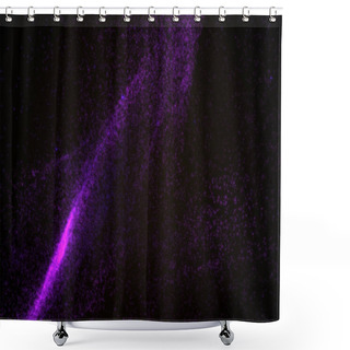 Personality  Abstract Background Made Of Violet Glowing Particles Shower Curtains