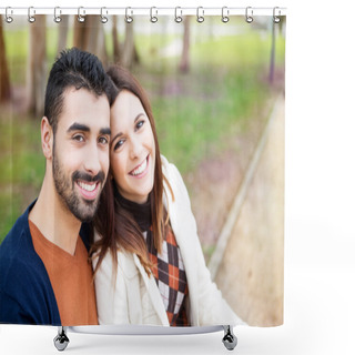 Personality  Couple In Bed Shower Curtains