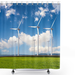 Personality  Power Generating Windmills Shower Curtains