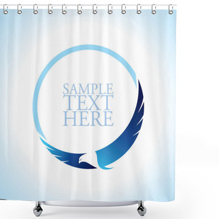Personality  Graceful Soaring Eagle Logo Shower Curtains