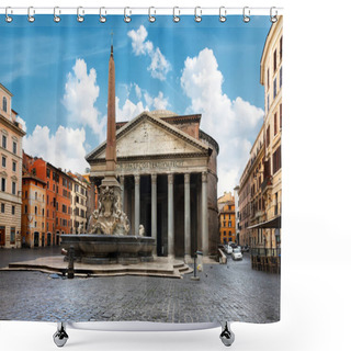 Personality  Pantheon And Fountain Shower Curtains