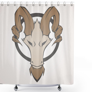 Personality  Mountain Goat Vector Illustration Shower Curtains
