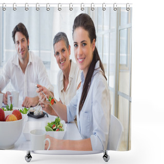 Personality  Workers Eating Lunch Shower Curtains