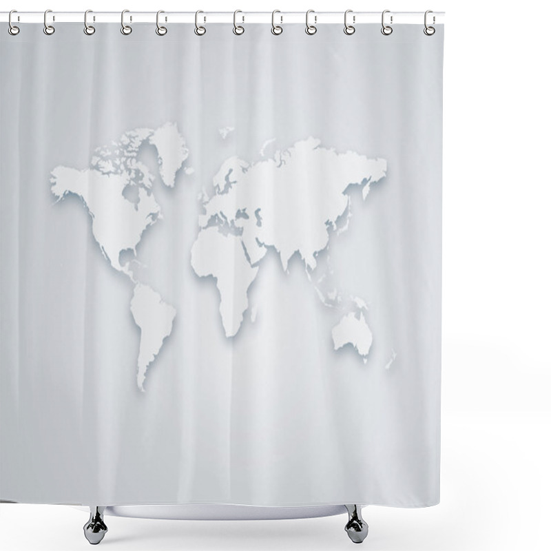 Personality  World map shower curtains