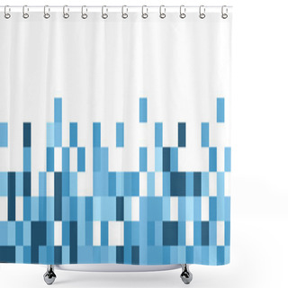 Personality  Blue And White Abstract Banner. Shower Curtains