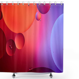Personality  Creative Abstract Background From Mixed Water And Oil Bubbles In Pink And Purple Color Shower Curtains