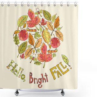 Personality  Hello, Bright Fall! Background Of Maple Shower Curtains