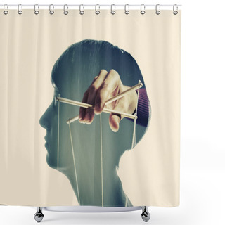 Personality  Control Over The Brain Shower Curtains