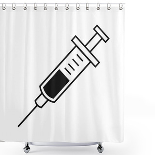 Personality  Vector Syringe Icon Shower Curtains