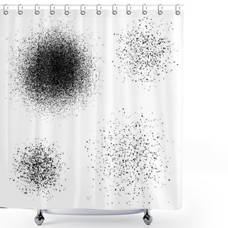 Personality  Splashes Of Black Spray Paint Shower Curtains