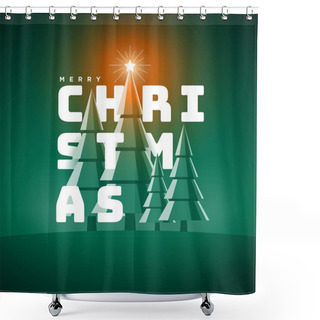 Personality  Christmas And New Year Greeting Card Design. Shower Curtains