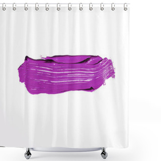Personality  Purple Brush Stroke Over White Background Shower Curtains