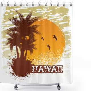 Personality  Summer Holiday Background Shower Curtains