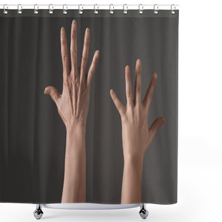 Personality  Human Hands Up Shower Curtains