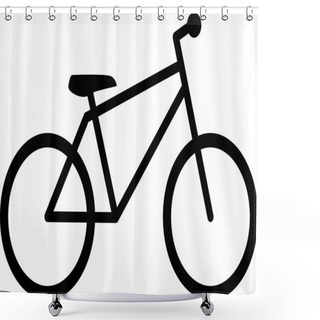 Personality  Bicycle Bike Pedals Icon In Recreation & Hobbies Category Shower Curtains